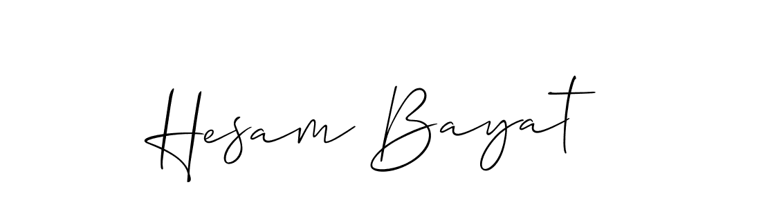 Also You can easily find your signature by using the search form. We will create Hesam Bayat name handwritten signature images for you free of cost using Allison_Script sign style. Hesam Bayat signature style 2 images and pictures png