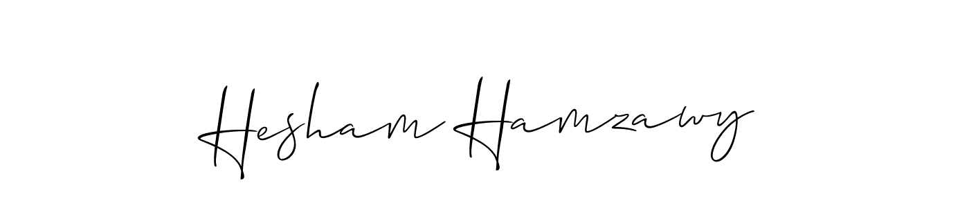 Use a signature maker to create a handwritten signature online. With this signature software, you can design (Allison_Script) your own signature for name Hesham Hamzawy. Hesham Hamzawy signature style 2 images and pictures png