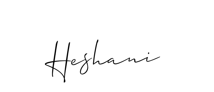 How to make Heshani name signature. Use Allison_Script style for creating short signs online. This is the latest handwritten sign. Heshani signature style 2 images and pictures png