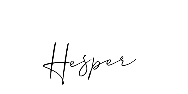 Hesper stylish signature style. Best Handwritten Sign (Allison_Script) for my name. Handwritten Signature Collection Ideas for my name Hesper. Hesper signature style 2 images and pictures png