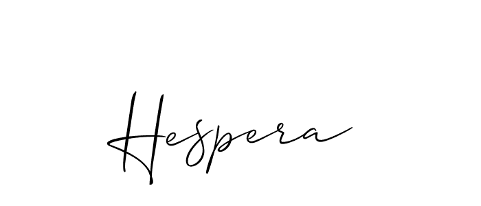 Create a beautiful signature design for name Hespera. With this signature (Allison_Script) fonts, you can make a handwritten signature for free. Hespera signature style 2 images and pictures png