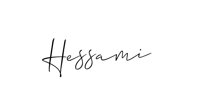 Allison_Script is a professional signature style that is perfect for those who want to add a touch of class to their signature. It is also a great choice for those who want to make their signature more unique. Get Hessami name to fancy signature for free. Hessami signature style 2 images and pictures png