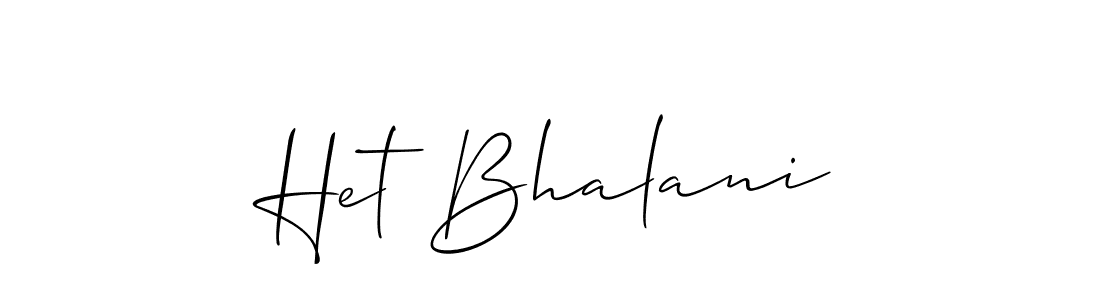 Create a beautiful signature design for name Het Bhalani. With this signature (Allison_Script) fonts, you can make a handwritten signature for free. Het Bhalani signature style 2 images and pictures png