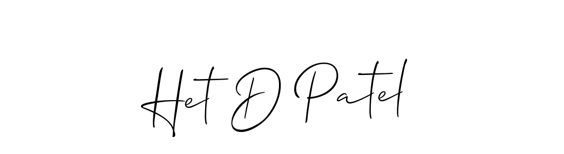 Also we have Het D Patel name is the best signature style. Create professional handwritten signature collection using Allison_Script autograph style. Het D Patel signature style 2 images and pictures png