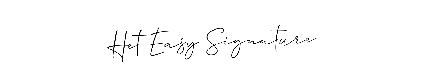 This is the best signature style for the Het Easy Signature name. Also you like these signature font (Allison_Script). Mix name signature. Het Easy Signature signature style 2 images and pictures png