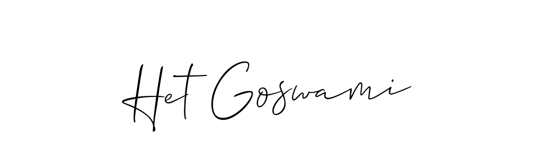 It looks lik you need a new signature style for name Het Goswami. Design unique handwritten (Allison_Script) signature with our free signature maker in just a few clicks. Het Goswami signature style 2 images and pictures png