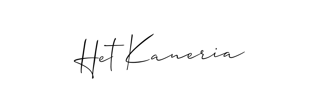 Make a beautiful signature design for name Het Kaneria. With this signature (Allison_Script) style, you can create a handwritten signature for free. Het Kaneria signature style 2 images and pictures png