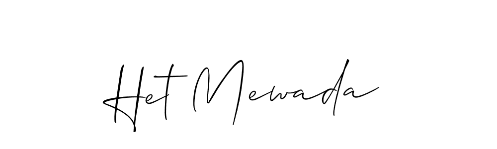 How to Draw Het Mewada signature style? Allison_Script is a latest design signature styles for name Het Mewada. Het Mewada signature style 2 images and pictures png
