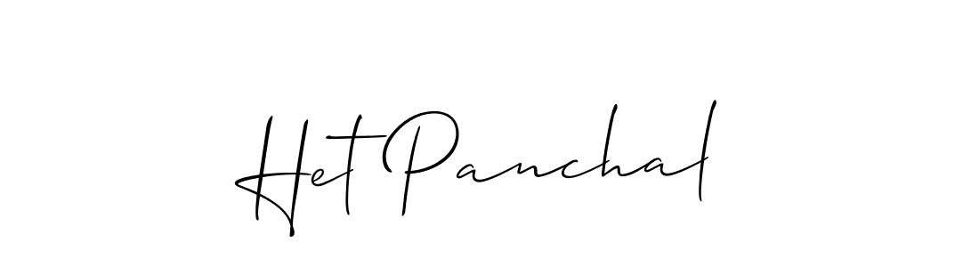 The best way (Allison_Script) to make a short signature is to pick only two or three words in your name. The name Het Panchal include a total of six letters. For converting this name. Het Panchal signature style 2 images and pictures png