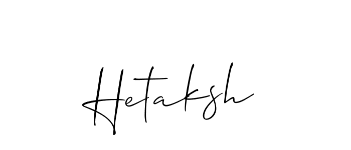 Also You can easily find your signature by using the search form. We will create Hetaksh name handwritten signature images for you free of cost using Allison_Script sign style. Hetaksh signature style 2 images and pictures png