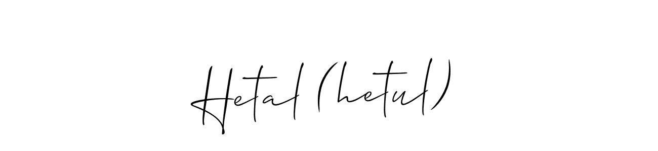 Also You can easily find your signature by using the search form. We will create Hetal (hetul) name handwritten signature images for you free of cost using Allison_Script sign style. Hetal (hetul) signature style 2 images and pictures png