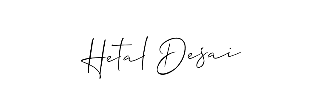 How to make Hetal Desai signature? Allison_Script is a professional autograph style. Create handwritten signature for Hetal Desai name. Hetal Desai signature style 2 images and pictures png