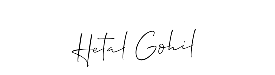 You should practise on your own different ways (Allison_Script) to write your name (Hetal Gohil) in signature. don't let someone else do it for you. Hetal Gohil signature style 2 images and pictures png