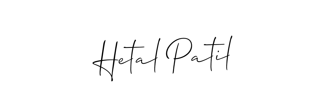 How to make Hetal Patil name signature. Use Allison_Script style for creating short signs online. This is the latest handwritten sign. Hetal Patil signature style 2 images and pictures png