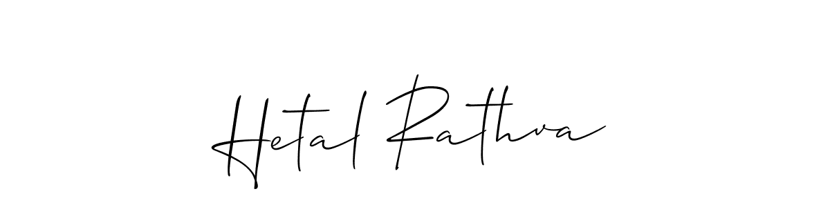if you are searching for the best signature style for your name Hetal Rathva. so please give up your signature search. here we have designed multiple signature styles  using Allison_Script. Hetal Rathva signature style 2 images and pictures png