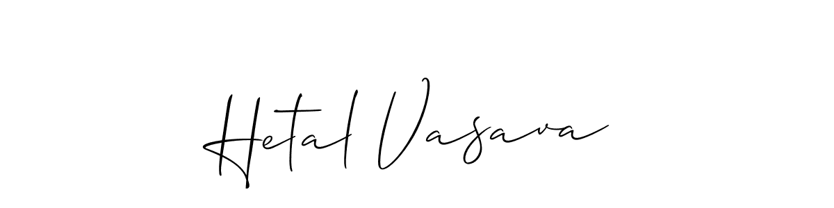 How to make Hetal Vasava signature? Allison_Script is a professional autograph style. Create handwritten signature for Hetal Vasava name. Hetal Vasava signature style 2 images and pictures png