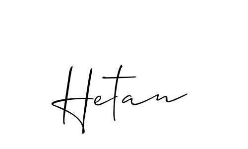 Create a beautiful signature design for name Hetan. With this signature (Allison_Script) fonts, you can make a handwritten signature for free. Hetan signature style 2 images and pictures png