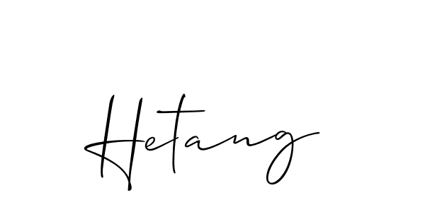 Also we have Hetang name is the best signature style. Create professional handwritten signature collection using Allison_Script autograph style. Hetang signature style 2 images and pictures png