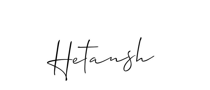 Best and Professional Signature Style for Hetansh. Allison_Script Best Signature Style Collection. Hetansh signature style 2 images and pictures png