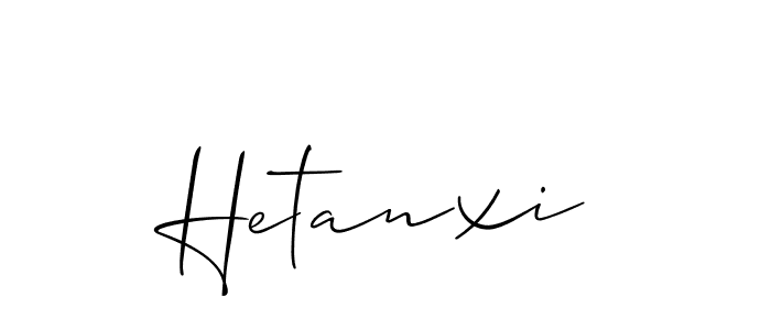 Make a beautiful signature design for name Hetanxi. With this signature (Allison_Script) style, you can create a handwritten signature for free. Hetanxi signature style 2 images and pictures png