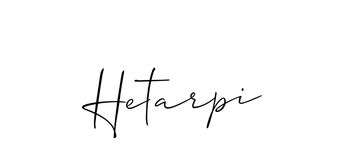 How to make Hetarpi signature? Allison_Script is a professional autograph style. Create handwritten signature for Hetarpi name. Hetarpi signature style 2 images and pictures png