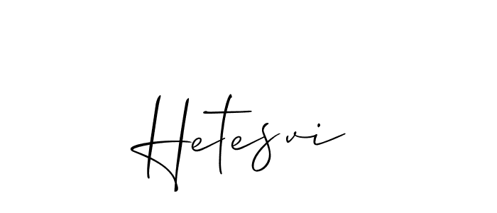 Allison_Script is a professional signature style that is perfect for those who want to add a touch of class to their signature. It is also a great choice for those who want to make their signature more unique. Get Hetesvi name to fancy signature for free. Hetesvi signature style 2 images and pictures png