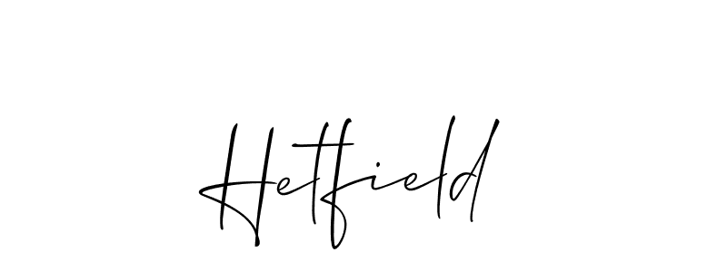 You should practise on your own different ways (Allison_Script) to write your name (Hetfield) in signature. don't let someone else do it for you. Hetfield signature style 2 images and pictures png