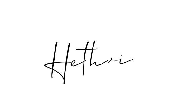 The best way (Allison_Script) to make a short signature is to pick only two or three words in your name. The name Hethvi include a total of six letters. For converting this name. Hethvi signature style 2 images and pictures png