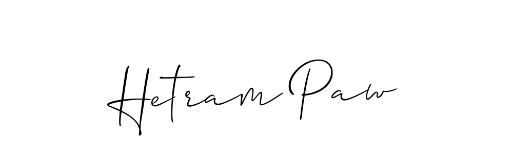 Design your own signature with our free online signature maker. With this signature software, you can create a handwritten (Allison_Script) signature for name Hetram Paw. Hetram Paw signature style 2 images and pictures png