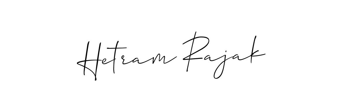 Use a signature maker to create a handwritten signature online. With this signature software, you can design (Allison_Script) your own signature for name Hetram Rajak. Hetram Rajak signature style 2 images and pictures png
