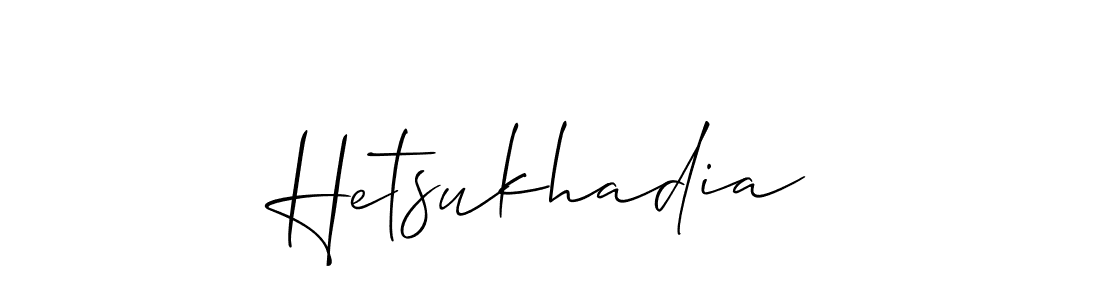 How to make Hetsukhadia signature? Allison_Script is a professional autograph style. Create handwritten signature for Hetsukhadia name. Hetsukhadia signature style 2 images and pictures png