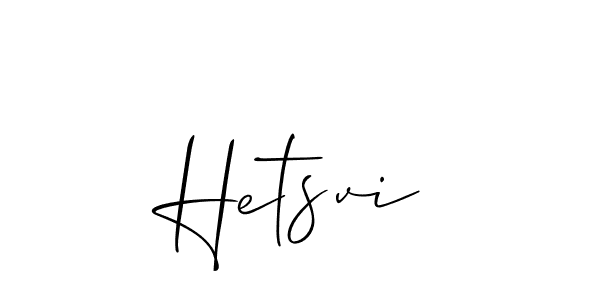 Use a signature maker to create a handwritten signature online. With this signature software, you can design (Allison_Script) your own signature for name Hetsvi. Hetsvi signature style 2 images and pictures png