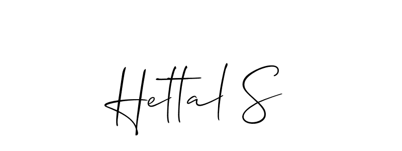 The best way (Allison_Script) to make a short signature is to pick only two or three words in your name. The name Hettal S include a total of six letters. For converting this name. Hettal S signature style 2 images and pictures png