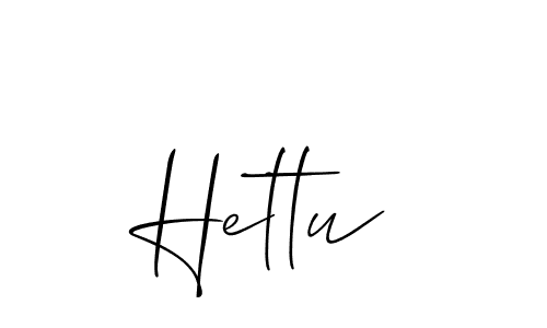 Use a signature maker to create a handwritten signature online. With this signature software, you can design (Allison_Script) your own signature for name Hettu. Hettu signature style 2 images and pictures png