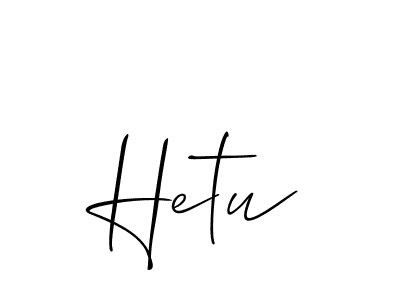 Also You can easily find your signature by using the search form. We will create Hetu name handwritten signature images for you free of cost using Allison_Script sign style. Hetu signature style 2 images and pictures png