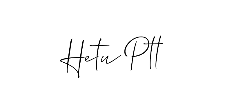 Also You can easily find your signature by using the search form. We will create Hetu Ptl name handwritten signature images for you free of cost using Allison_Script sign style. Hetu Ptl signature style 2 images and pictures png