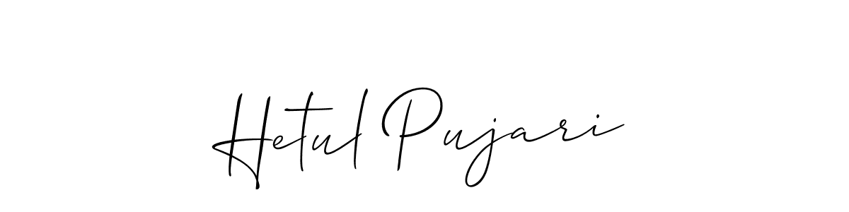Best and Professional Signature Style for Hetul Pujari. Allison_Script Best Signature Style Collection. Hetul Pujari signature style 2 images and pictures png
