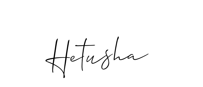 How to make Hetusha name signature. Use Allison_Script style for creating short signs online. This is the latest handwritten sign. Hetusha signature style 2 images and pictures png