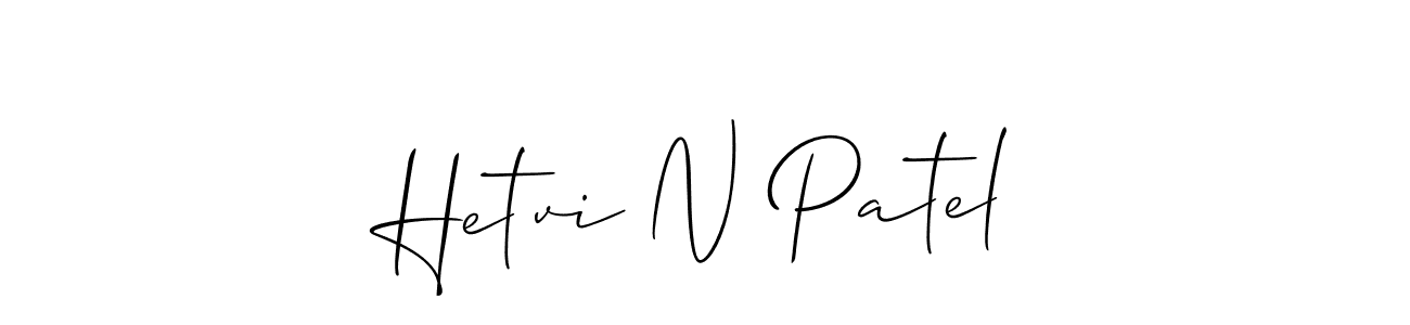 Also You can easily find your signature by using the search form. We will create Hetvi N Patel name handwritten signature images for you free of cost using Allison_Script sign style. Hetvi N Patel signature style 2 images and pictures png