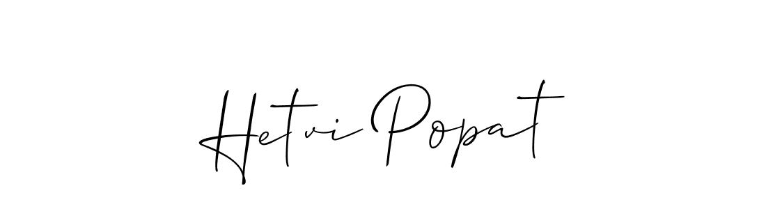 Make a beautiful signature design for name Hetvi Popat. With this signature (Allison_Script) style, you can create a handwritten signature for free. Hetvi Popat signature style 2 images and pictures png