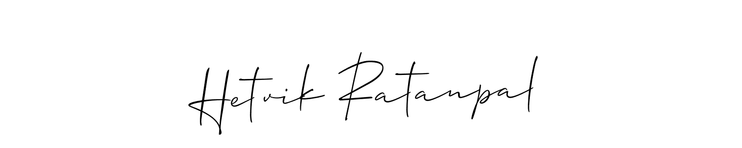 Use a signature maker to create a handwritten signature online. With this signature software, you can design (Allison_Script) your own signature for name Hetvik Ratanpal. Hetvik Ratanpal signature style 2 images and pictures png