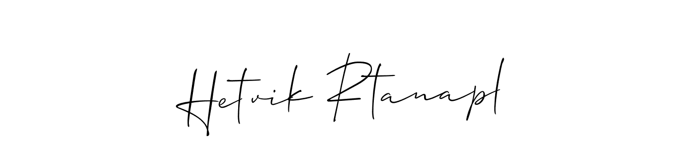 if you are searching for the best signature style for your name Hetvik Rtanapl. so please give up your signature search. here we have designed multiple signature styles  using Allison_Script. Hetvik Rtanapl signature style 2 images and pictures png