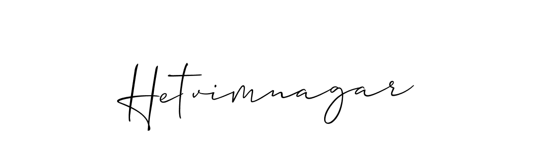 Use a signature maker to create a handwritten signature online. With this signature software, you can design (Allison_Script) your own signature for name Hetvimnagar. Hetvimnagar signature style 2 images and pictures png