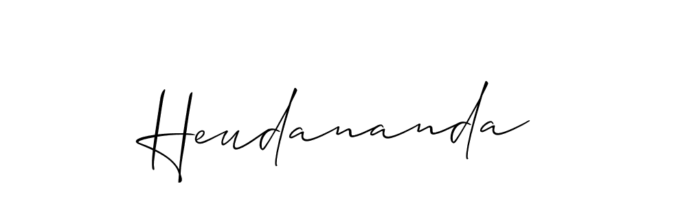 Allison_Script is a professional signature style that is perfect for those who want to add a touch of class to their signature. It is also a great choice for those who want to make their signature more unique. Get Heudananda name to fancy signature for free. Heudananda signature style 2 images and pictures png