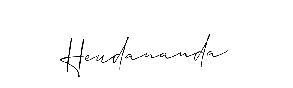 Allison_Script is a professional signature style that is perfect for those who want to add a touch of class to their signature. It is also a great choice for those who want to make their signature more unique. Get Heudananda name to fancy signature for free. Heudananda signature style 2 images and pictures png