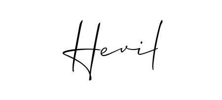 The Allison_Script signature style provides a bold statement for name Hevil. Designed for business owners, executives, and leaders. Hevil signature style 2 images and pictures png