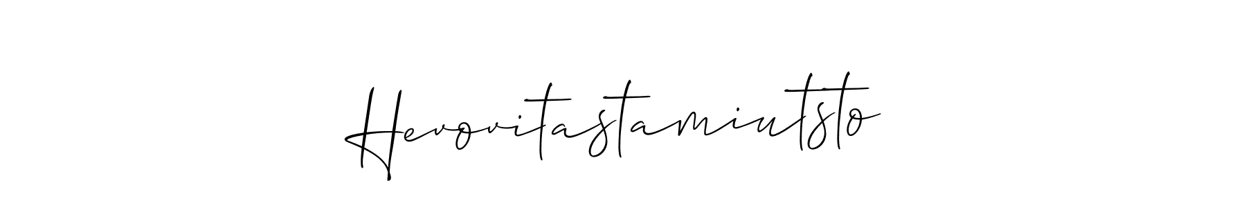 Make a beautiful signature design for name Hevovitastamiutsto. With this signature (Allison_Script) style, you can create a handwritten signature for free. Hevovitastamiutsto signature style 2 images and pictures png