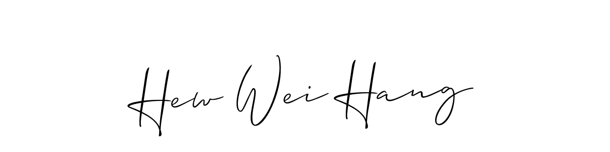 Design your own signature with our free online signature maker. With this signature software, you can create a handwritten (Allison_Script) signature for name Hew Wei Hang. Hew Wei Hang signature style 2 images and pictures png