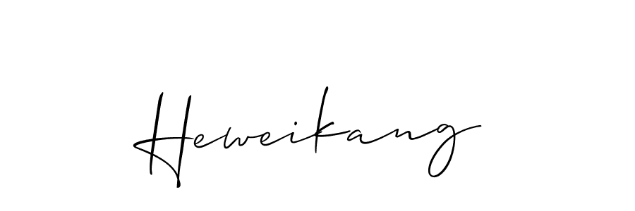 You should practise on your own different ways (Allison_Script) to write your name (Heweikang) in signature. don't let someone else do it for you. Heweikang signature style 2 images and pictures png