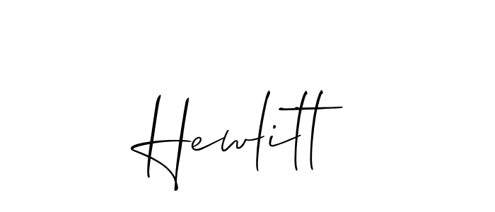 Design your own signature with our free online signature maker. With this signature software, you can create a handwritten (Allison_Script) signature for name Hewlitt. Hewlitt signature style 2 images and pictures png